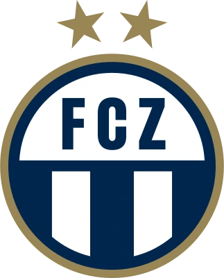 별 두 개 아래 FCZ 글자가 든 원형 FC 취리히 문장