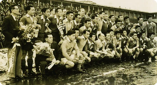 1954년 대한민국 축구 국가대표팀 선수단 단체 사진