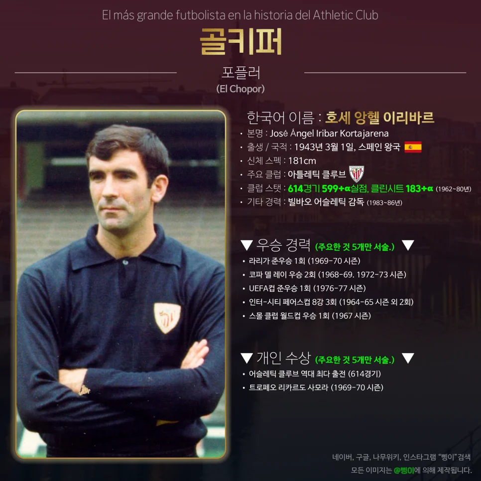 호세 앙헬 이리바르 골키퍼 상세 정보 디자인