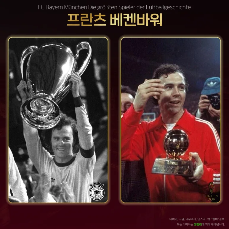 프란츠 베켄바워의 독일 대표팀과 발롱도르 편집물