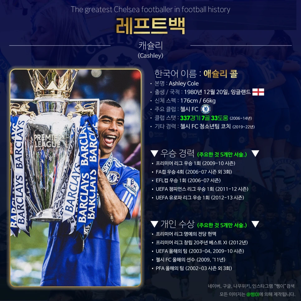 애슐리 콜 레프트백 상세 정보 디자인