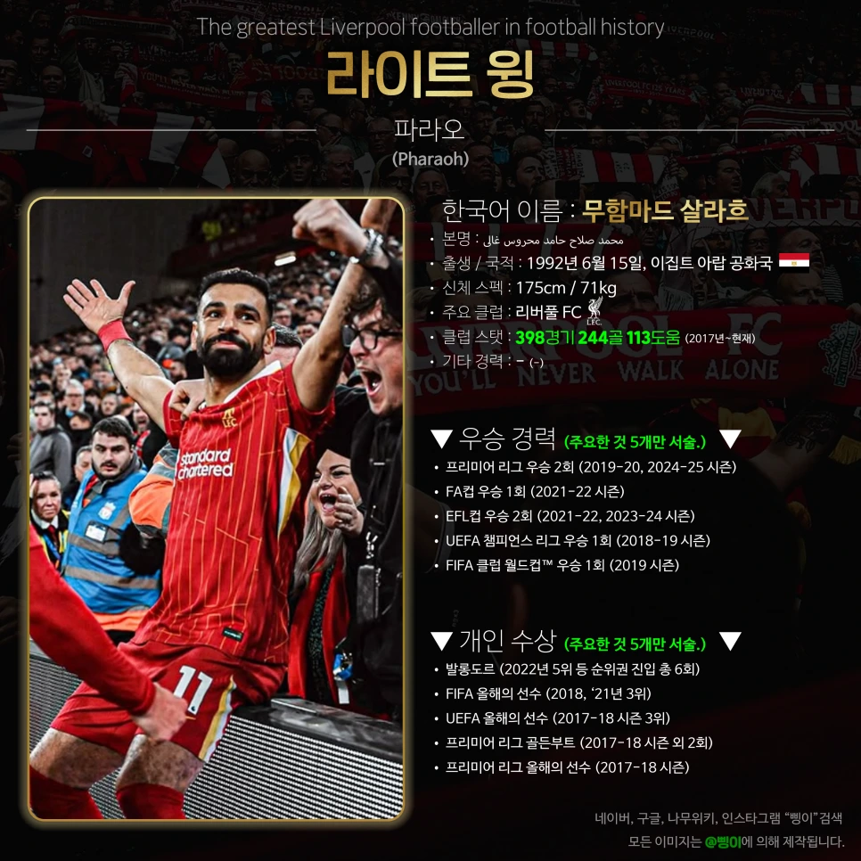 무함마드 살라흐 라이트 윙 상세 정보 디자인