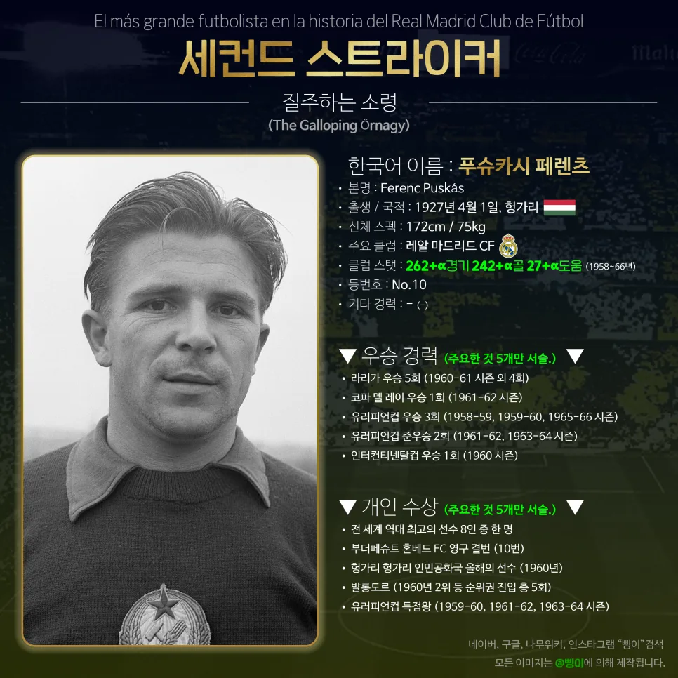 푸슈카시 페렌츠 세컨드 스트라이커 상세 정보 디자인